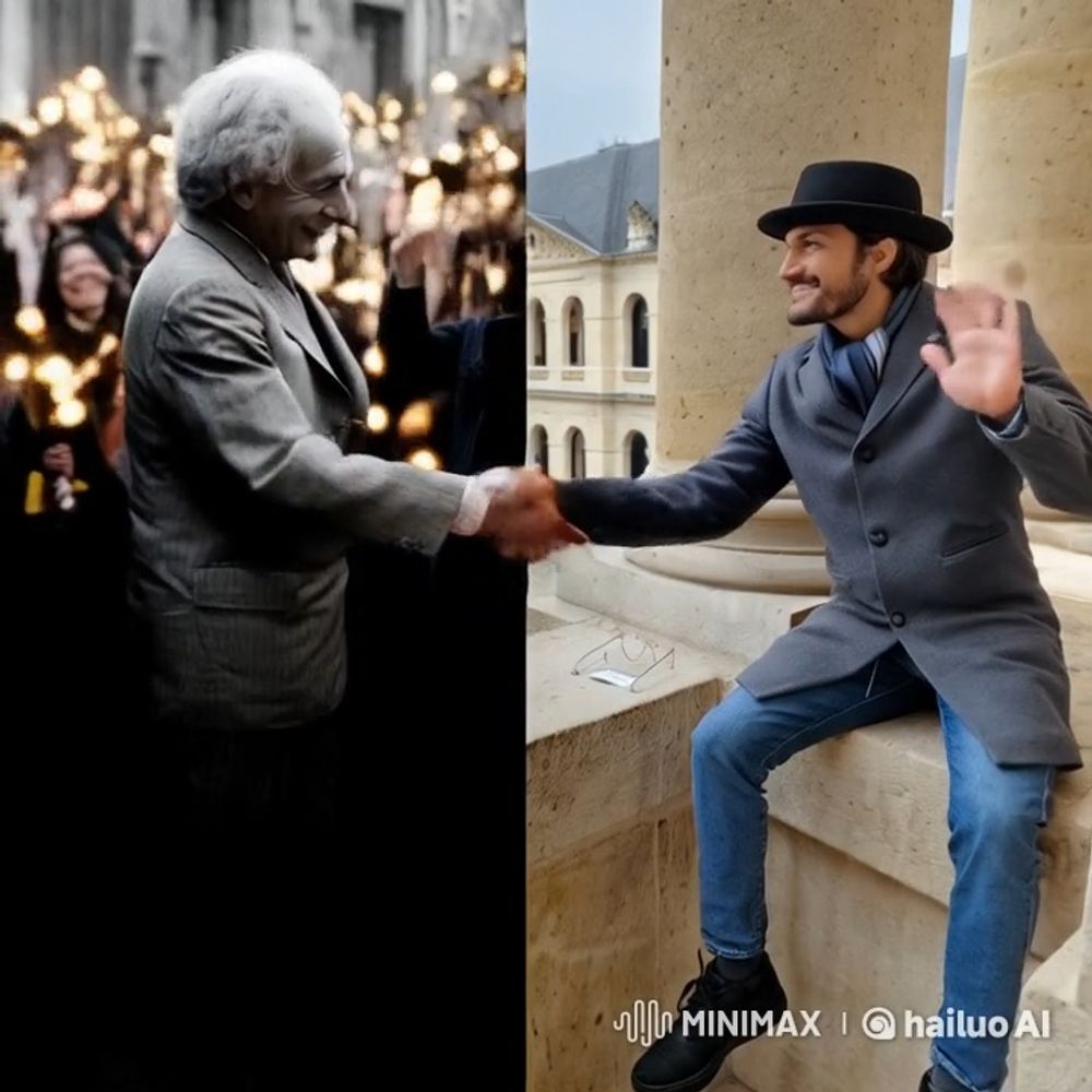 I shake hands with Einstein