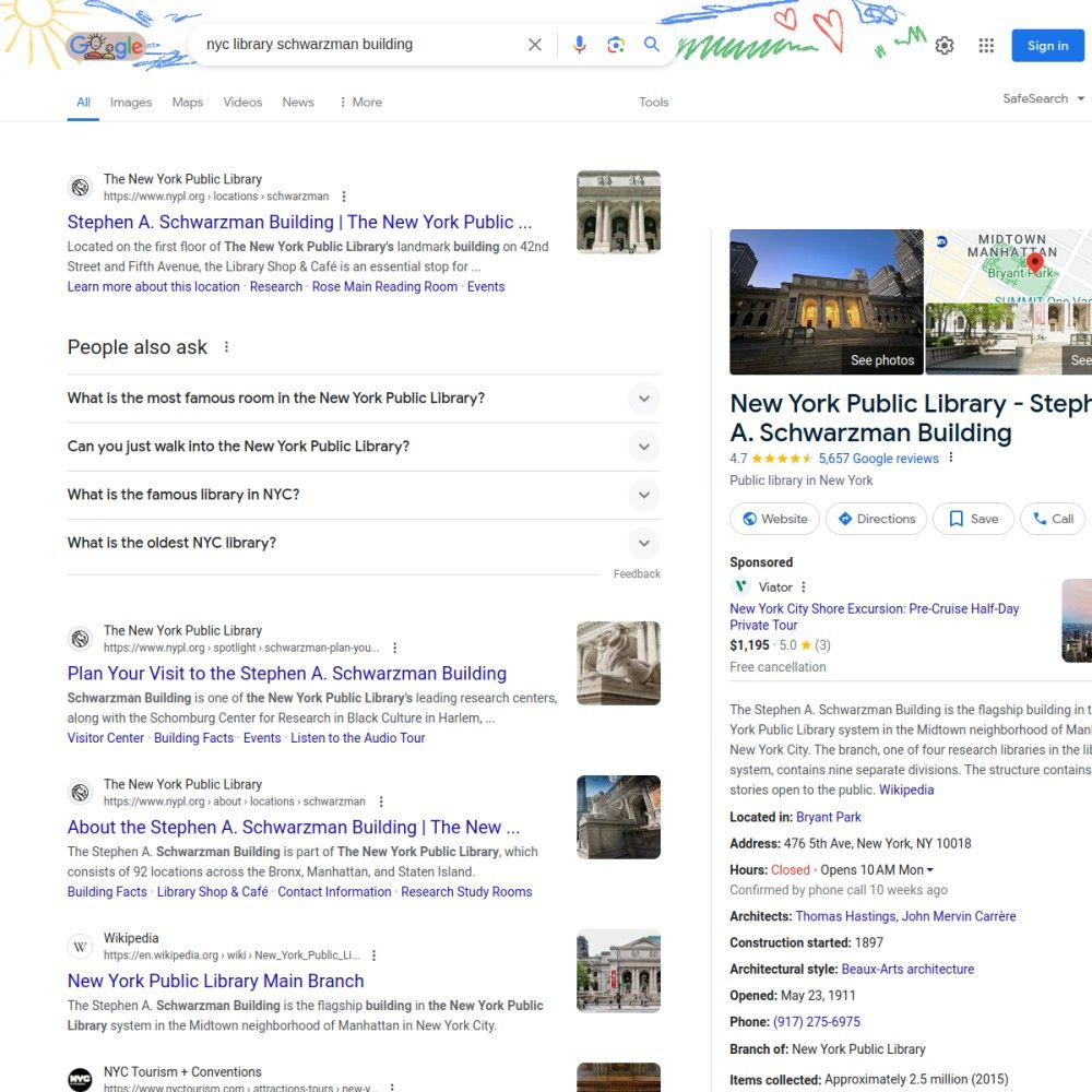 NYC Library Schwarzman Building - Google Search