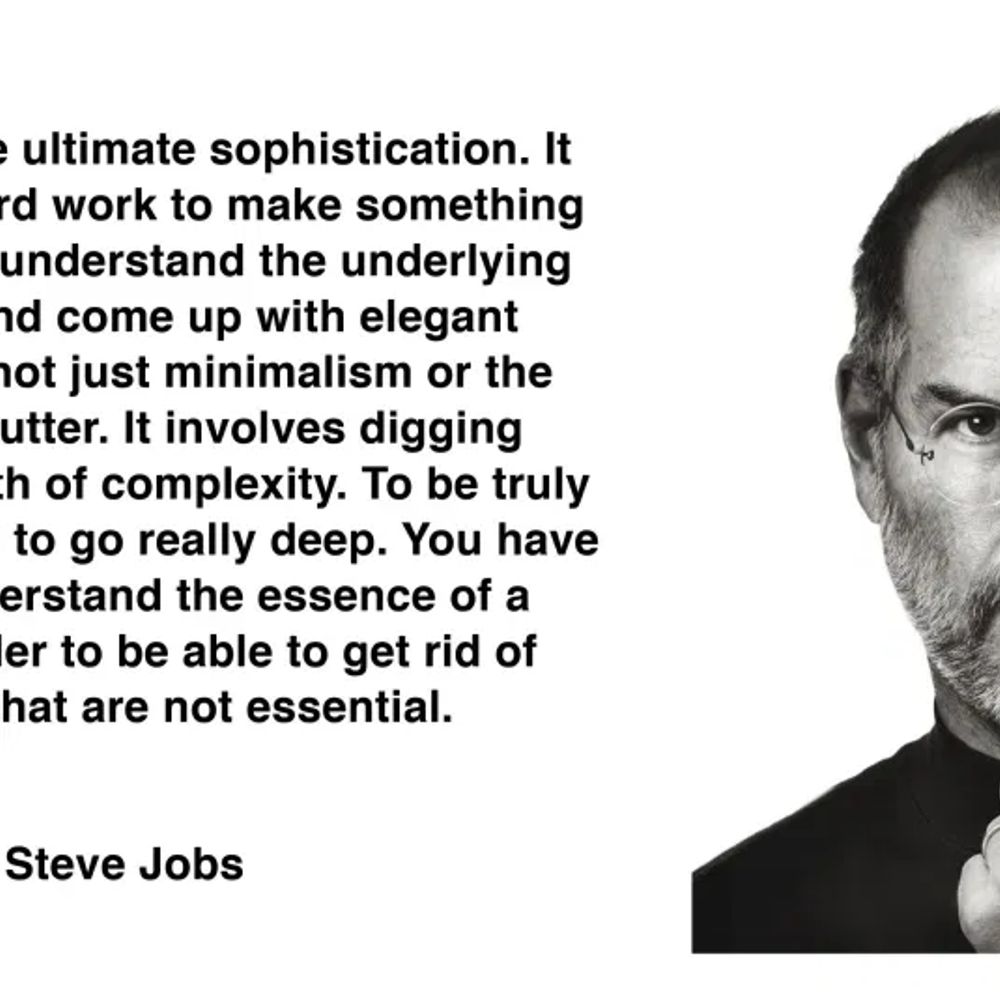 Simplicity matters